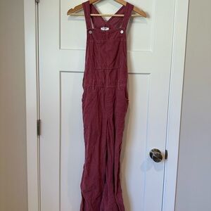 Girls’ XL 14-16 Pink Corduroy Full Length Overalls Dungarees Fits Women’s XS